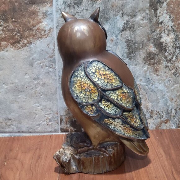 Large Ceramic Owl Figurine Home Decor 12 Inches - Picture 6 of 13